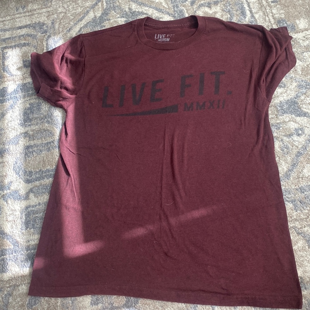Live Fit Burgundy shirt
